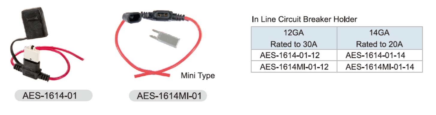 In Line Circuit Breaker Holder-1614-01-12/ 1614MI-01-12/ 1614-01-14/ 1614MI-01-14 